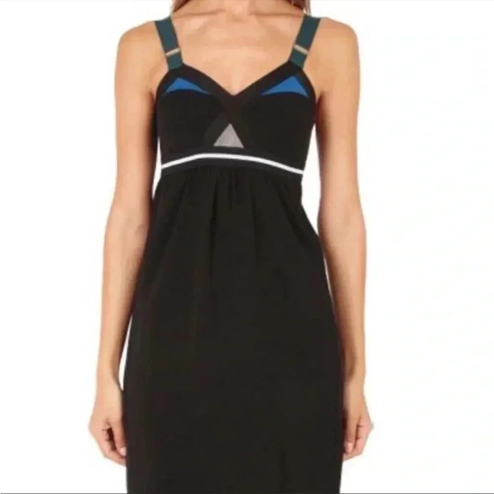 VPL black with azure midi dress